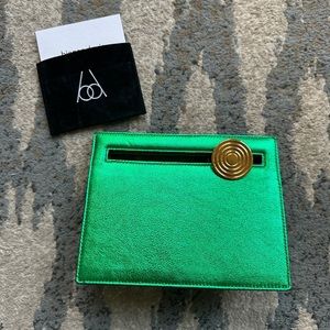 Bienen Davis Metallic Leather Mini Evening Bag